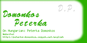 domonkos peterka business card